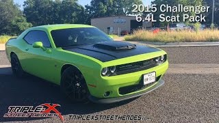 2015 CHALLENGER SCAT PACK RESONATOR DELETE  EXHAUST REV [upl. by Siloa358]