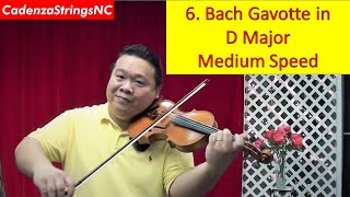 Gavotte in D Major  Medium Speed Play Along  Suzuki Violin Book 3 [upl. by Yenaled806]