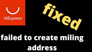 how to fix failed to create billing address ali Express [upl. by Odrarej264]