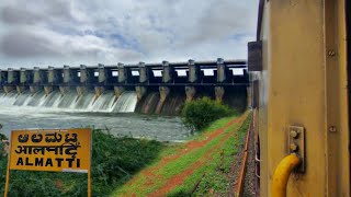 ALMATTI DAM FROM A TRAIN  Indian Railways  Karnataka [upl. by Caty]