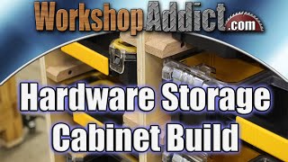 Hardware Storage Cabinet Build Using Dewalt Organizers  Free Plans [upl. by Suirtemed]