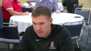 Bishop Luers coach Kyle Lindsay full interview at IHSAA state finals media day  courtesy WTTV [upl. by Christie]