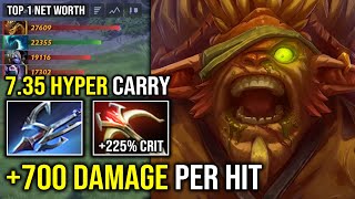 700 DAMAGE PER HIT Harpoon Daedalus 100 Aggressive Hyper Carry Max Slotted Bristleback Dota 2 [upl. by Nadda]