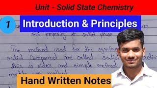 Solid State Chemistry  Introduction and Principles mscchemistrynotes [upl. by Anaujit915]