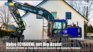 Volvo EC160E Kettenbagger im Einsatz mit Dig Assist und Steelwrist X20 Tiltrotator [upl. by Maison]