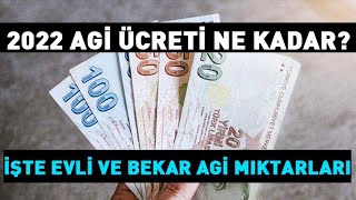 2022 AGİ ücreti ne kadar  İşte Evli ve bekar AGİ miktarları [upl. by Mauri]