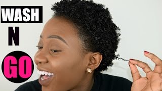 Wash and Go Short NATURAL 4C HAIR  TWA Tutorial [upl. by Enitsej793]