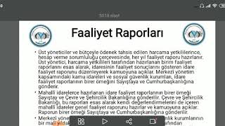 5018 sayılı kanun konu anlatımı 10kisim faaliyet raporları kesin hesap kanunu [upl. by Kwei182]