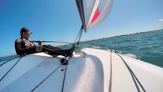 GoPro HD RS AERO one of the worlds best singlehanded dinghy sailboats [upl. by Aneres]