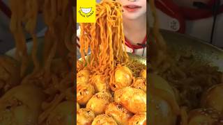 Ultimate Egg Curry amp Noodles Feast 🍜🥚  ASMR Big Bites Challenge 😋🔥 foddie muckbang asmr [upl. by Onaivlis]