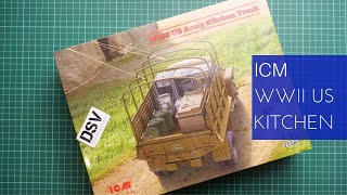 ICM 135 WWII US Army Kitchen Truck 35587 Review [upl. by Savinirs]