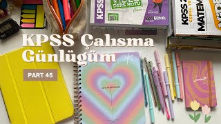 KPSS Çalışma Günlüğüm 45 🌸  Matematik çalışıyorum haftalık program kpss kpss2024 kpsslisans [upl. by Higley]