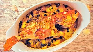 RECETTE de POISSON au FOUR  RASCASSE POISSON  🐟🐠🐟 CHAPON Poisson 🇬🇧🇪🇸🇵🇹 [upl. by Pergrim]