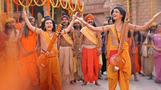 SHRIMAD RAMAYAN  LUV KUSH SINGING RAMAYAN  EPISODE 226  FULL SONG [upl. by Culliton]