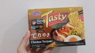 Review yang terbaru dari Mie Sedaap Mie Sedaap Tasty Chicken Teriyaki Harga Rp5900 [upl. by Etakyram]