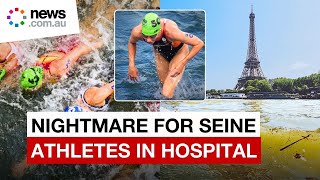 Paris’ worst fears as Olympic athlete hospitilised after swimming in the river Seine [upl. by Sevy]