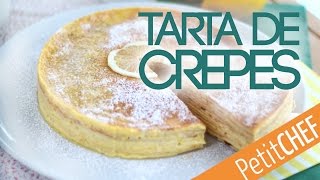 Tarta de crepes con crema de limón  Petitchef [upl. by Bernelle]