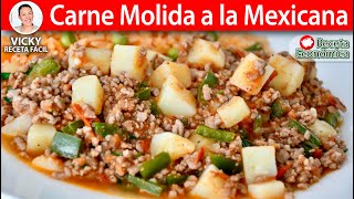 CARNE MOLIDA A LA MEXICANA  Vicky Receta Facil [upl. by Orat201]