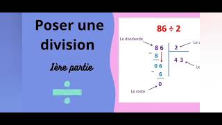 Division posée à 1 chiffre au diviseur  1ère partie   Astuces  CE2 CM1exercice [upl. by Inge]