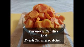 Fresh Turmeric Achar Root Turmeric pickle Healthy Winter Special achar [upl. by Earla799]