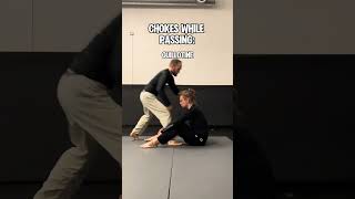 Chokes while passing guard🥋 bjj [upl. by Anirtep667]