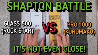 Shapton Professional 1000 vs Shapton Glass Rock Star 500 Grit Whetstone Knives and Sharpening [upl. by Whiteley]