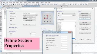 CSI ETABS  03  Define Section Properties  Section Property Modifiers  Part 2 [upl. by Noelc]