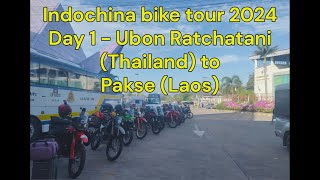 Day 1 of Indochina bike tour Laos [upl. by Airdnat856]