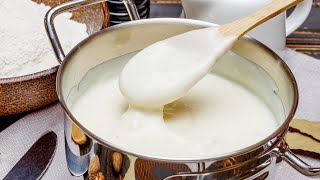 Beshamel i bere ne shtepi  shume e thjeshte  Perfect Bechamel Creamy Recipe White Sauce [upl. by Arataj275]