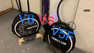 InMotion V8 versus V5F EUC [upl. by Laenahtan258]