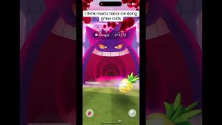 Not even a decent raid for gengar gigantamax in pokemon go pokemon pokemongo gaming gengar [upl. by Holleran]