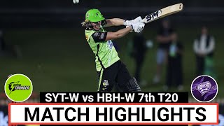 Sydney Thunder Women vs Hobart Hurricanes Women 7th T20 Highlights 2024  HBHW vs SYTW Highlights [upl. by Anauj55]