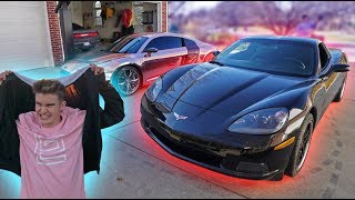 MY BEST FRIEND FINALLY GOT HIS DREAM CAR R8 VS CORVETTE [upl. by Slifka]