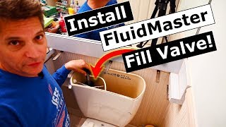 How to Repair amp Install New Fluidmaster Toilet Fill Valve [upl. by Bettine]