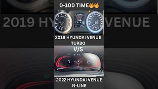 2019 HYUNDAI VENUE TURBO VS 2022 VENUE N LINE  0100 TEST shorts [upl. by Ielarol742]