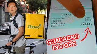 LAVORO con GLOVO una SETTIMANA quanto si guadagna [upl. by Eelarual]