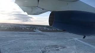 RARE Snowy British Airways Sun Air Dornier D328JET Landing at BLL [upl. by Anoed]