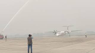 Kushinagar International Airport Pr first flight [upl. by Ellicott507]