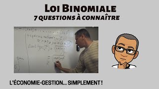 LOI BINOMIALE les 7 questions à connaître [upl. by Gnehs]