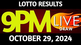 Lotto Result Today 900 pm draw October 29 2024 Tuesday PCSO LIVE [upl. by Haag14]