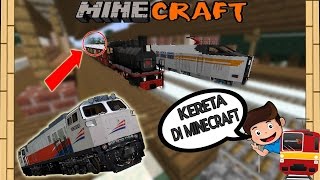 KERETA API DI MINECRAFT Lokomotif Uap Diesel KA Super Cepat  Minecraft Funny Epxeriment 12 [upl. by Kotto]