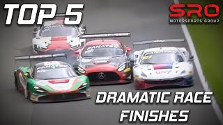 Top 5 Most Dramatic Finishes in GT Racing [upl. by Innig]