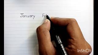 Name of twelve months  January February to December  Writing twelve months name  Months name [upl. by Einnal]