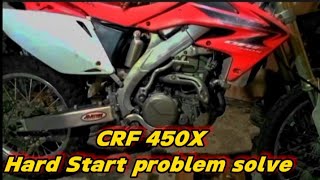 How to fix amp solve a Racing bike Honda CRF 450x 2007 model Hard Start problem [upl. by Ynnelg]