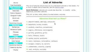 List of Adverbs [upl. by Marni810]