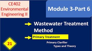 Module 3 Primary Clarifier Environmental Engineering II CE402 [upl. by Analise664]