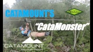 92 mph on Catamounts CATAMONSTER  USAs Longest Dual Zip Line [upl. by Odysseus287]