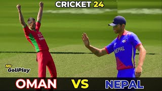 NEPAL VS OMAN  ODI PRACTICE MATCH 2024  NEP VS OMN LIVE MATCH  CRICKET 24 CRICKET24 [upl. by Ardnoel247]