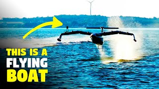 Ultimate fusion of hydrofoil boat and aircraft technology [upl. by Kit]