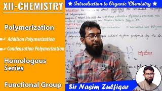 Polymerization  Types of Polymerization  Homologous Series  Functional Group  Urdu [upl. by Llehcnom]